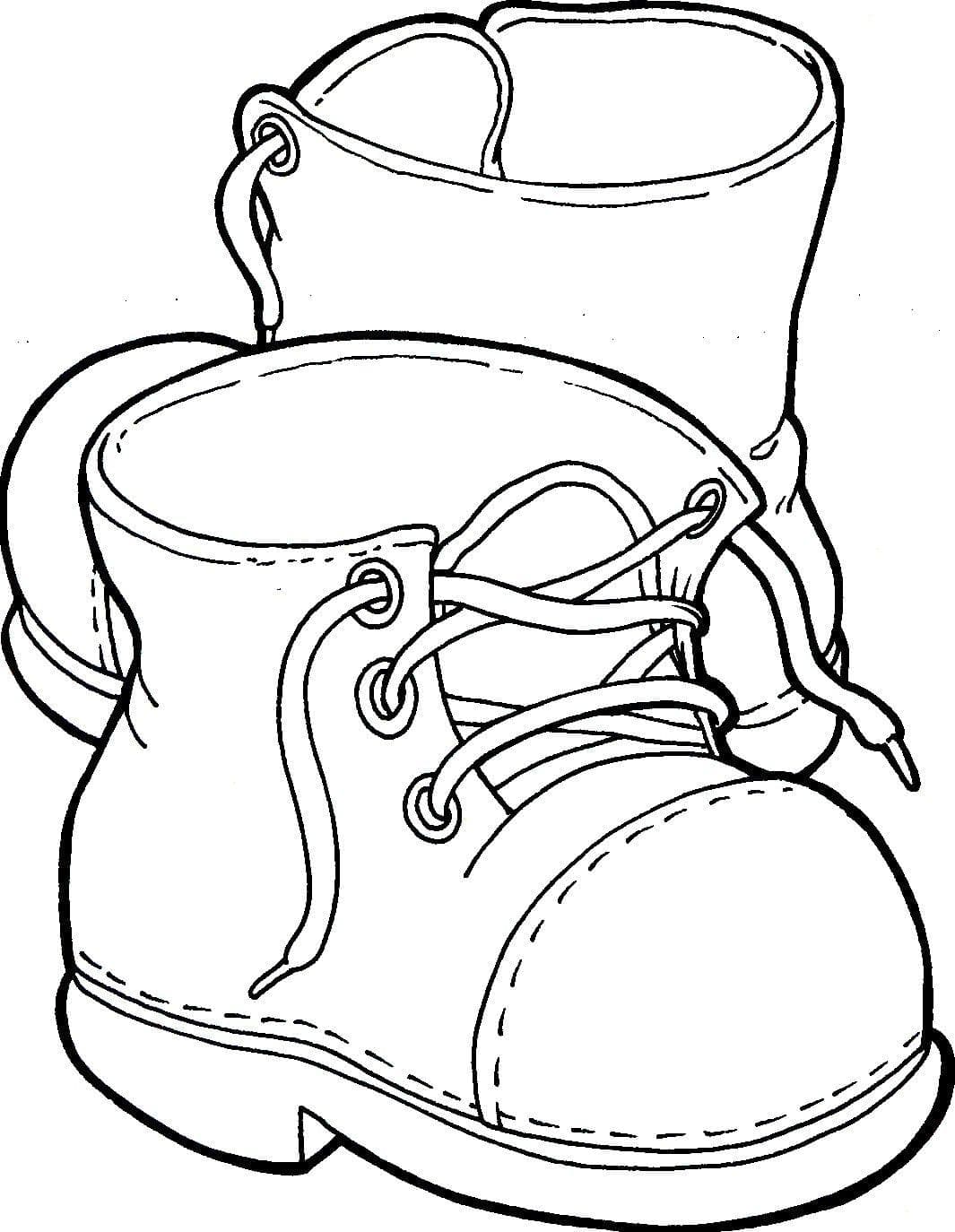 Chaussures 3 coloring page