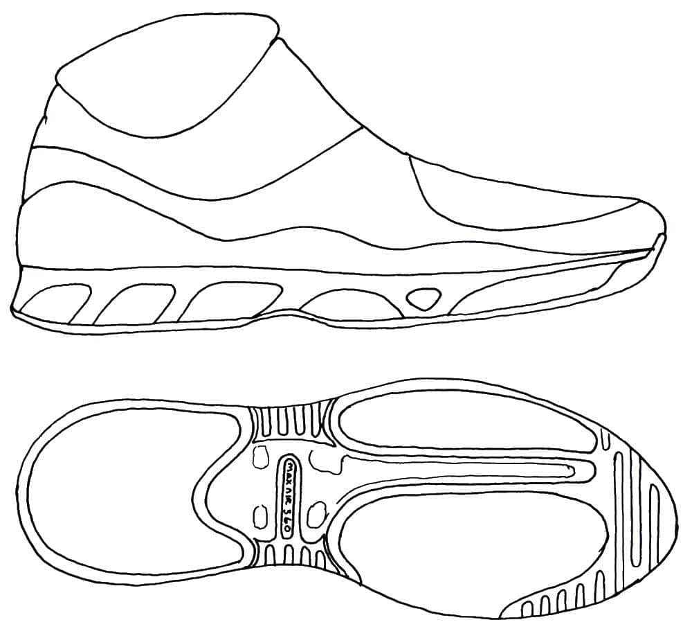 Chaussures de Course coloring page