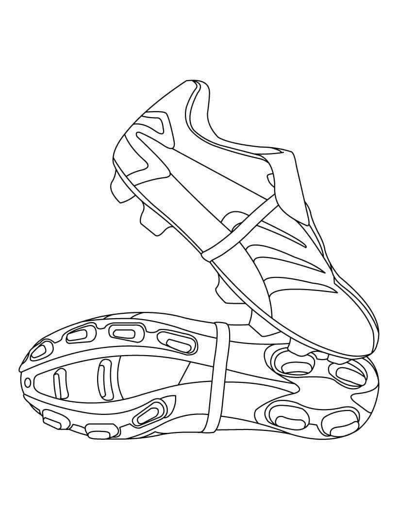 Chaussures de Sport de Football coloring page