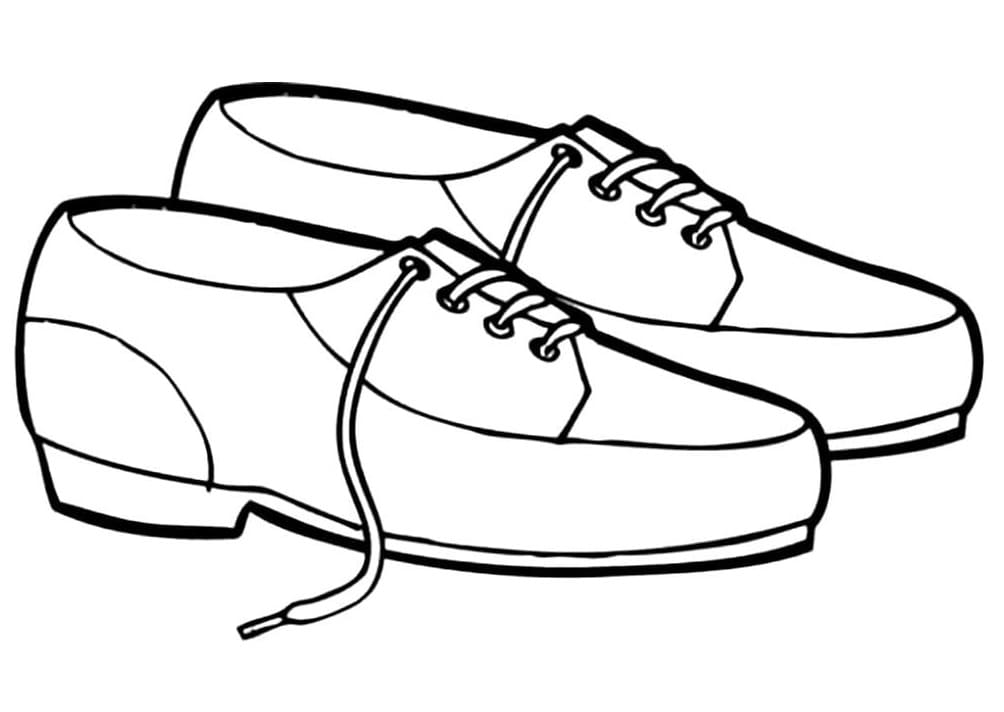 Chaussures en Cuir coloring page