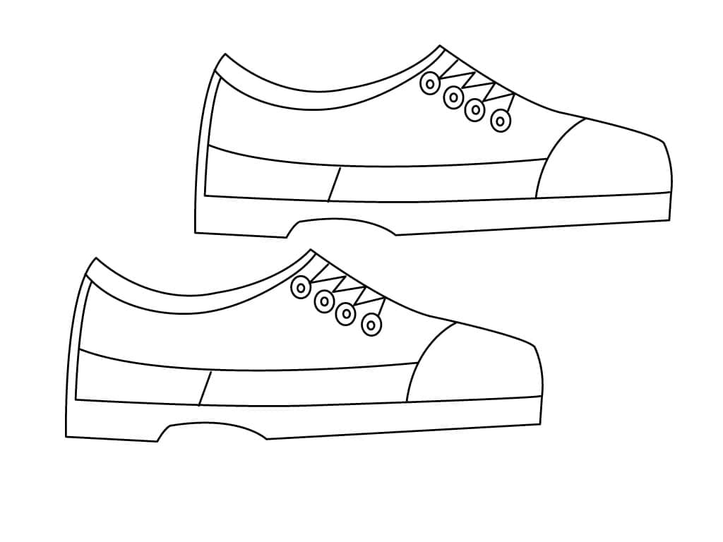Chaussures Simples coloring page