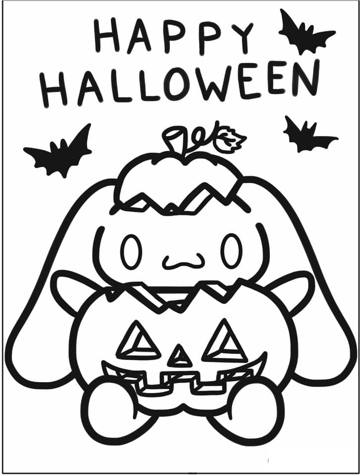 Cinnamoroll à Halloween coloring page