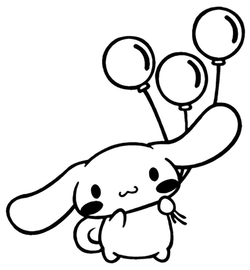 Cinnamoroll et les Ballons coloring page