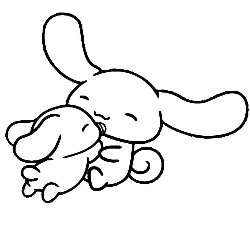 Cinnamoroll Heureux coloring page