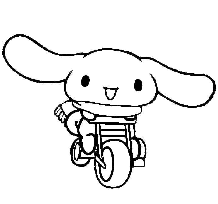 Cinnamoroll sur Tricycle coloring page