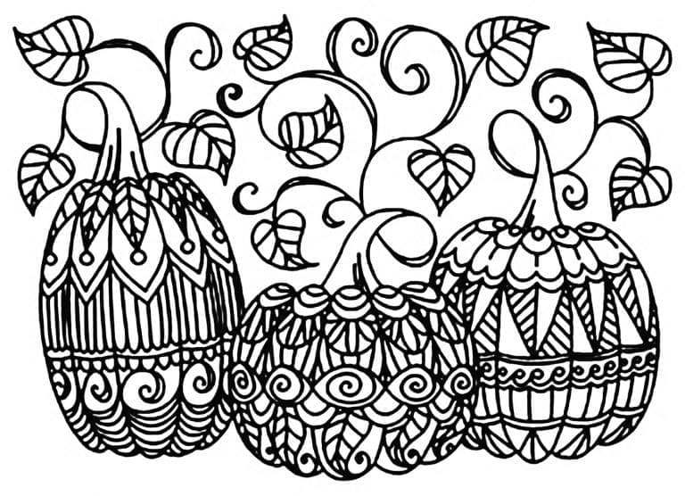 Citrouilles Gratuites Pour les Adultes coloring page