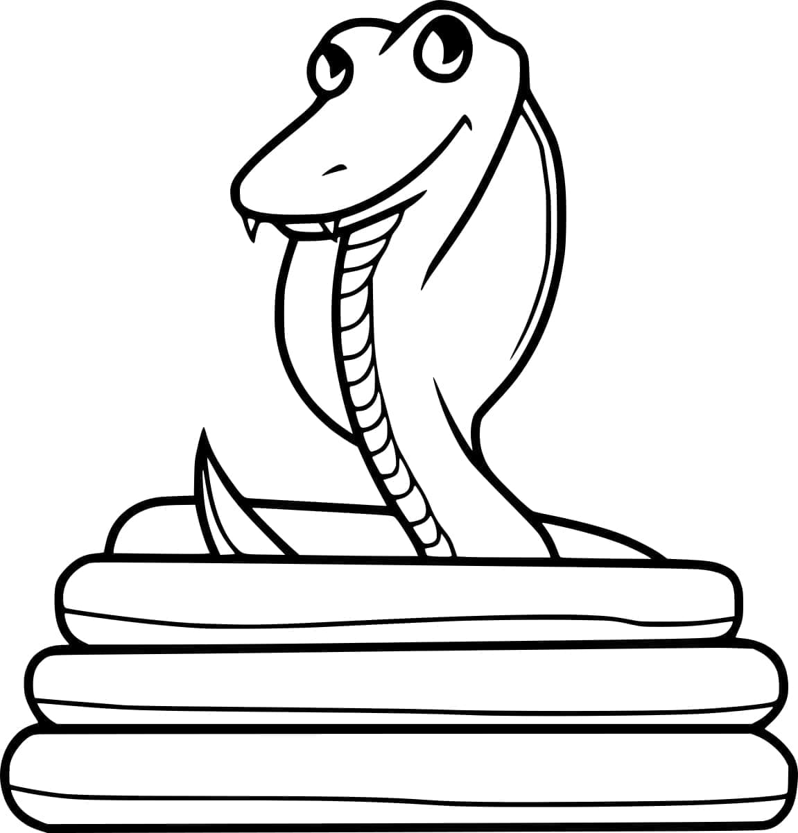 Cobra Souriant coloring page