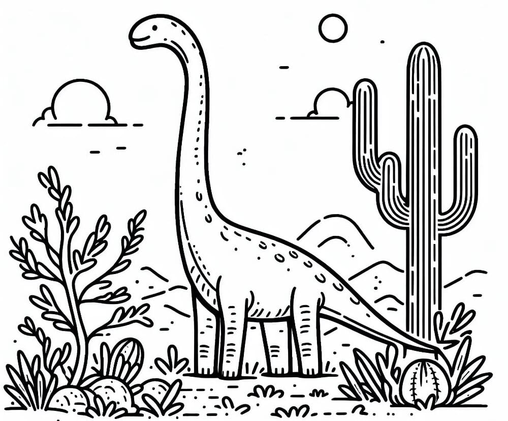Dessin de Diplodocus coloring page