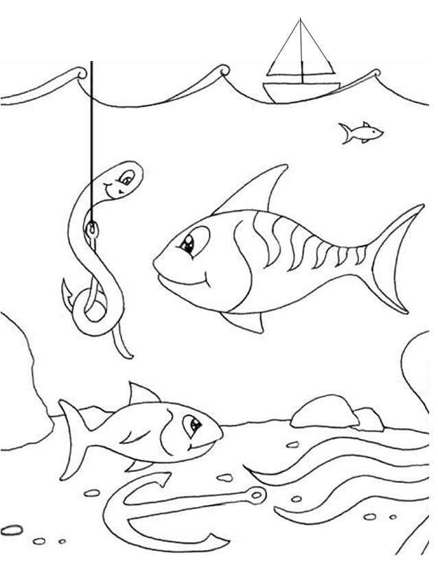 Dessin de Pêche Gratuit coloring page