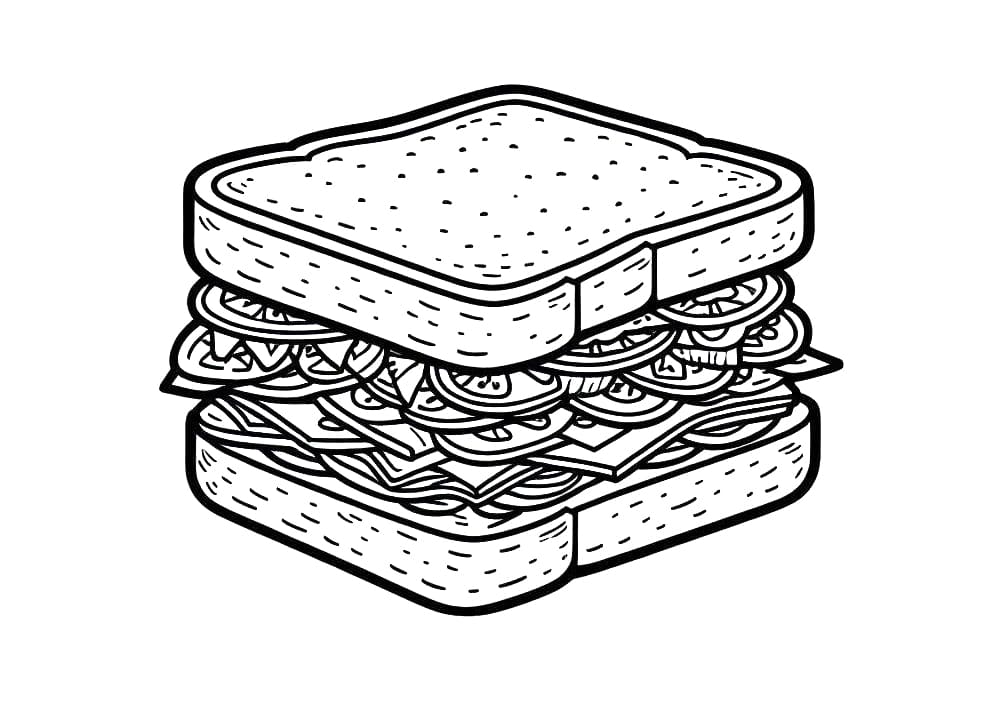 Dessin de Sandwich coloring page