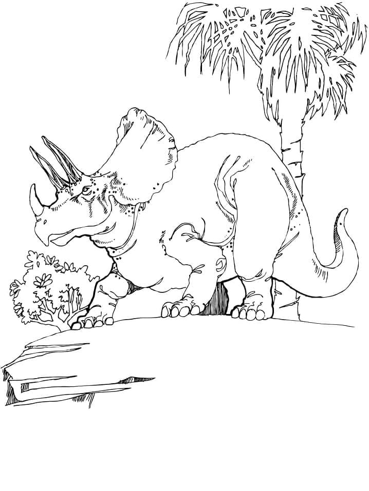 Dessin de Tricératops coloring page