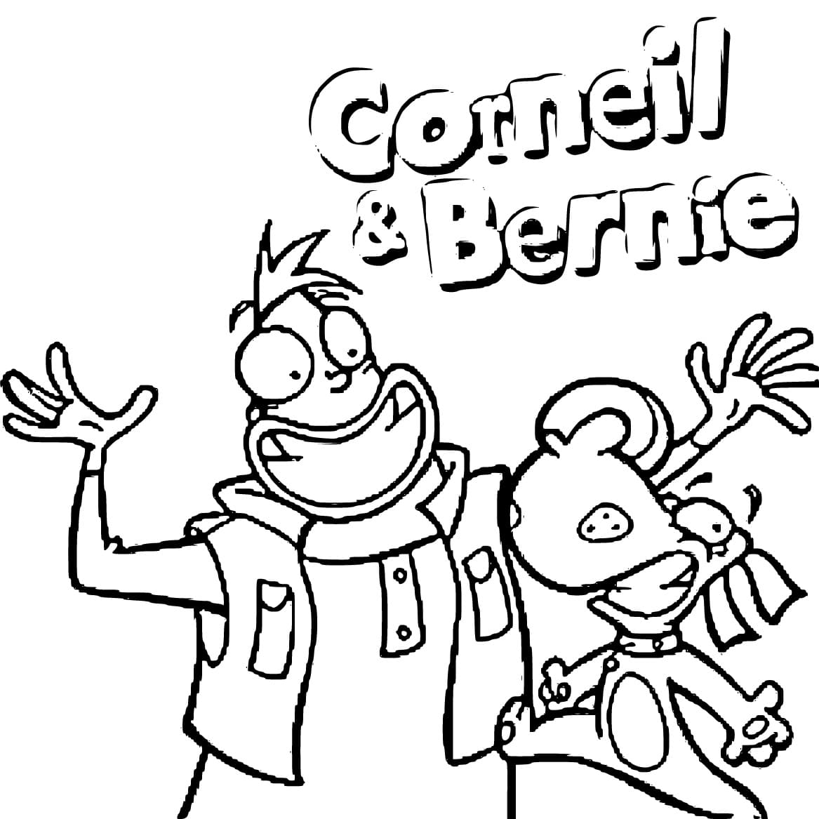 Coloriage Dessin Gratuit de Corneil et Bernie