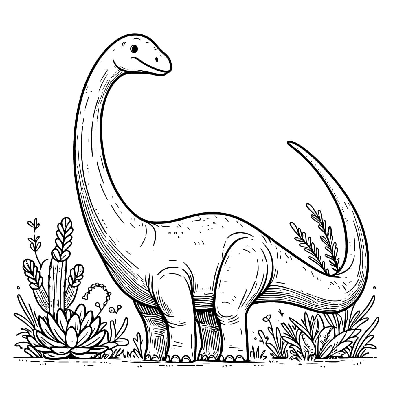 Dessin Gratuit de Diplodocus coloring page