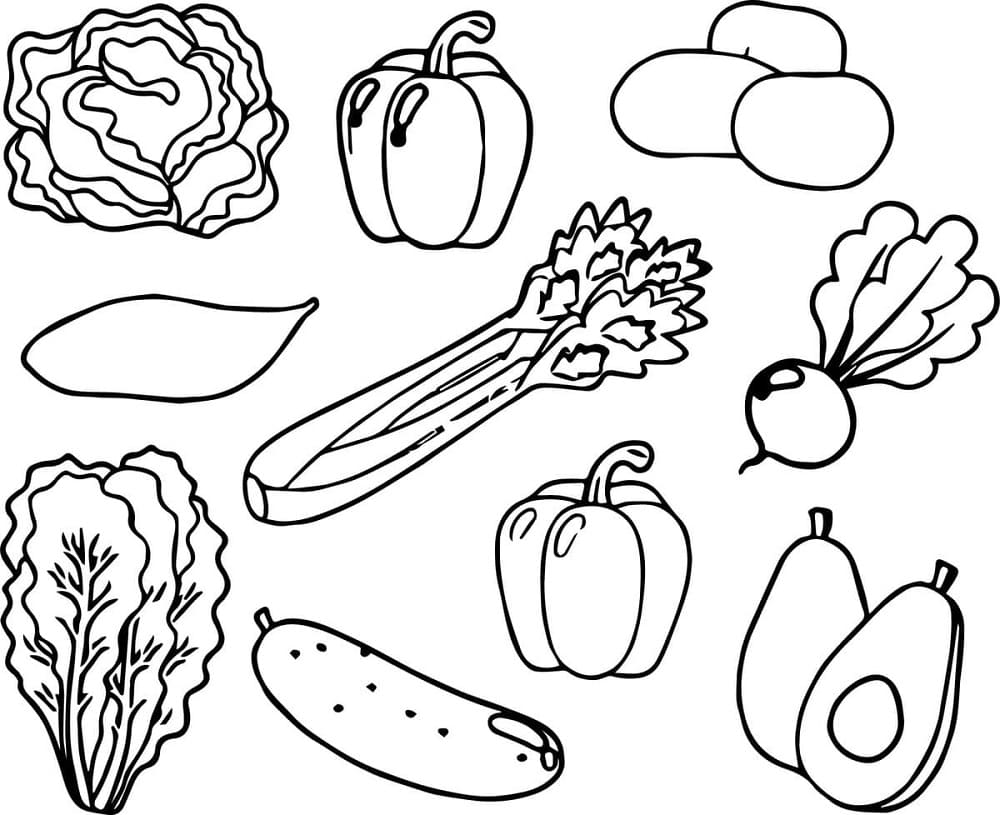 Dessin Gratuit de Légumes coloring page