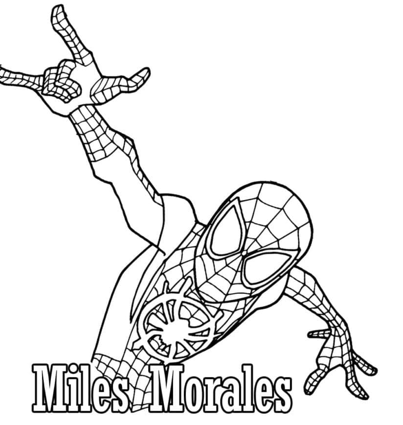 Dessin Gratuit de Miles Morales coloring page