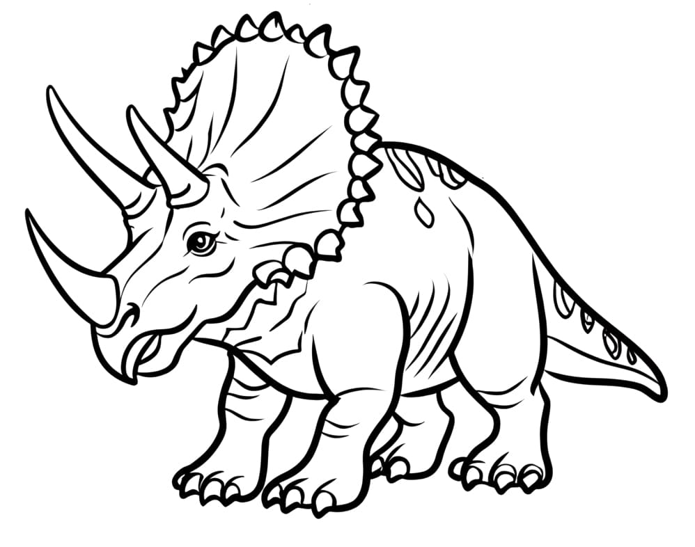 Dinosaure Triceratops Gratuit Pour les Enfants coloring page