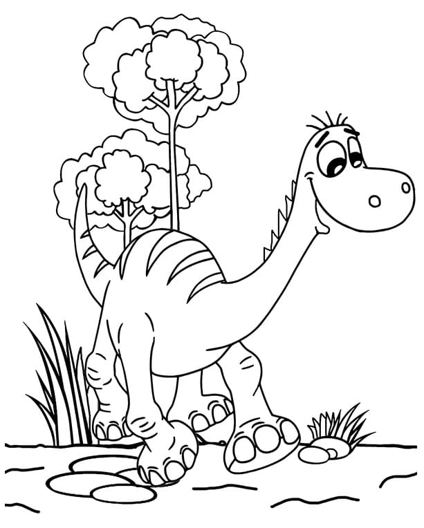 Diplodocus de Dessin Animé coloring page
