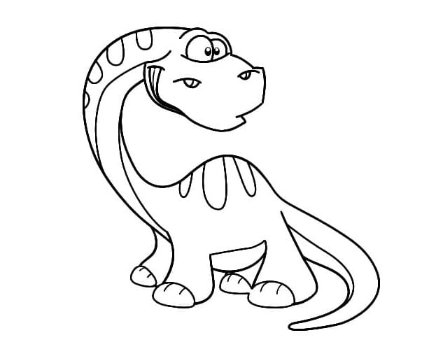 Diplodocus Drôle coloring page