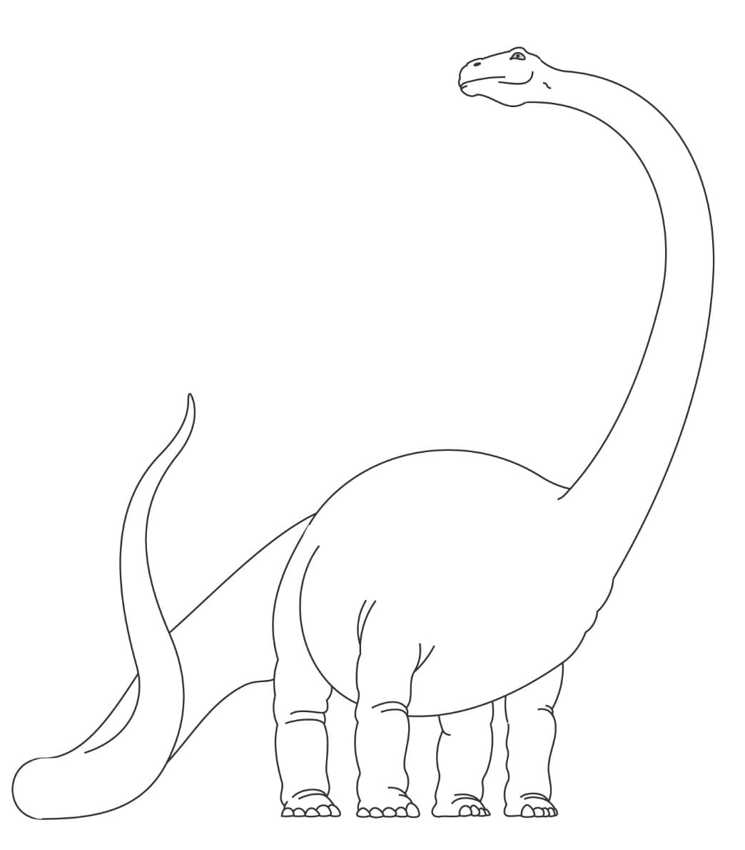 Coloriage Diplodocus Normal