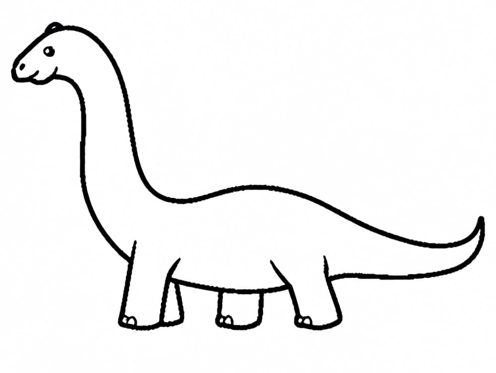 Diplodocus Simple coloring page