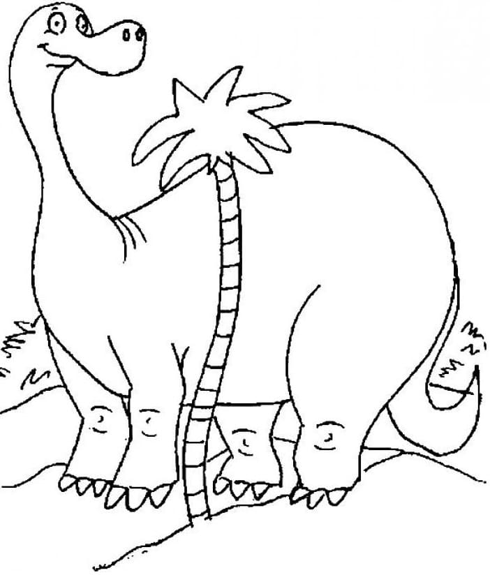 Diplodocus Souriant coloring page