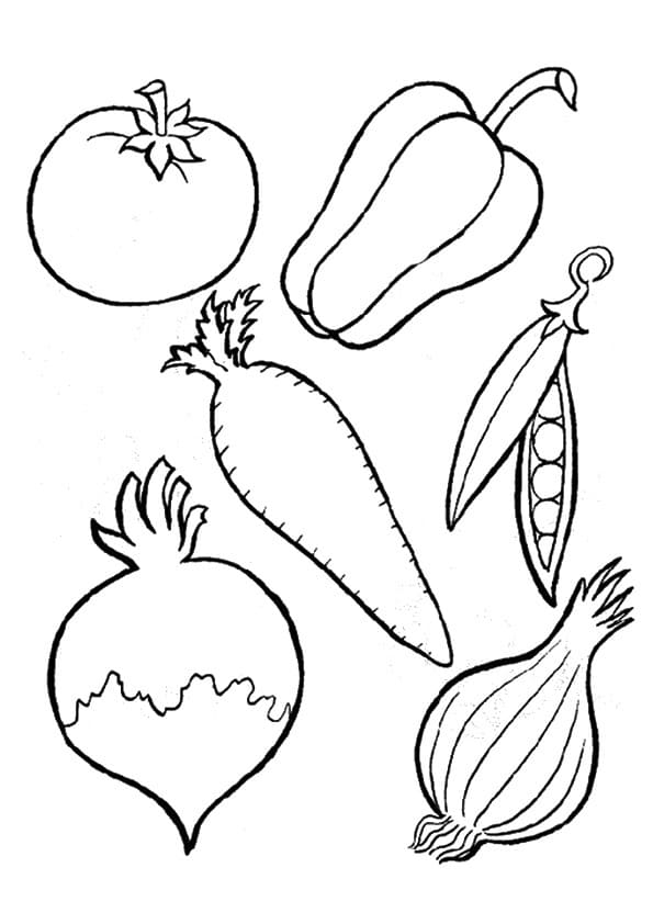 Divers Légumes coloring page
