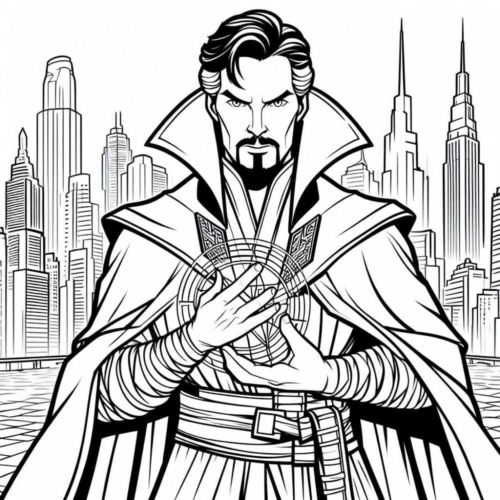 Coloriage Doctor Strange Imprimable