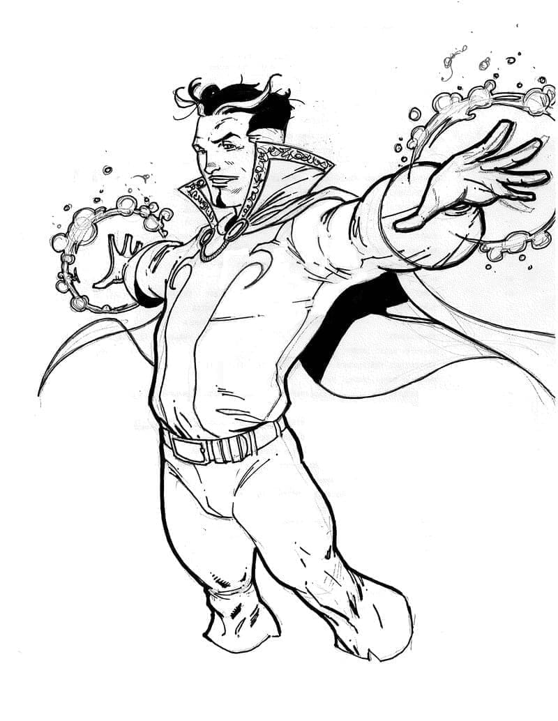 Doctor Strange Puissant coloring page