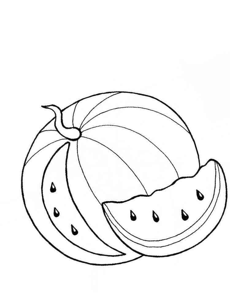 Fruits de Pastèque coloring page
