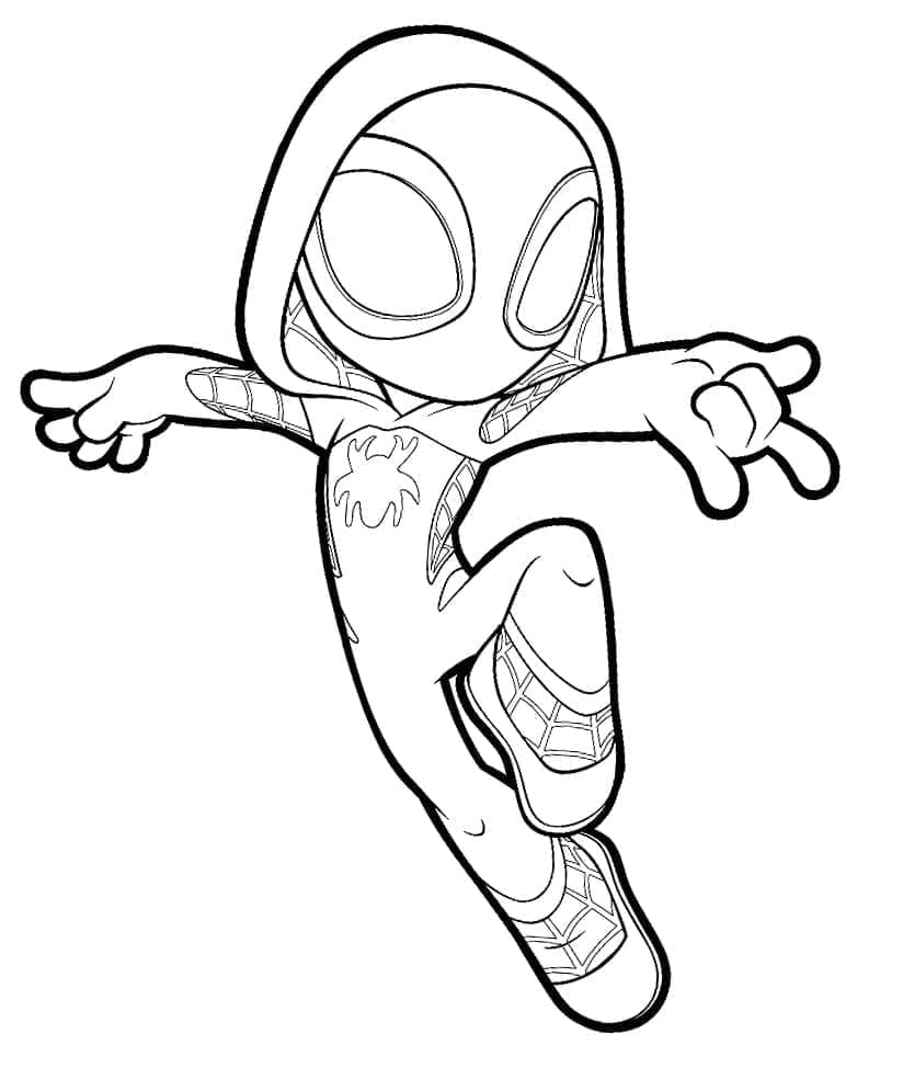 Ghost Spider Gwen Stacy coloring page