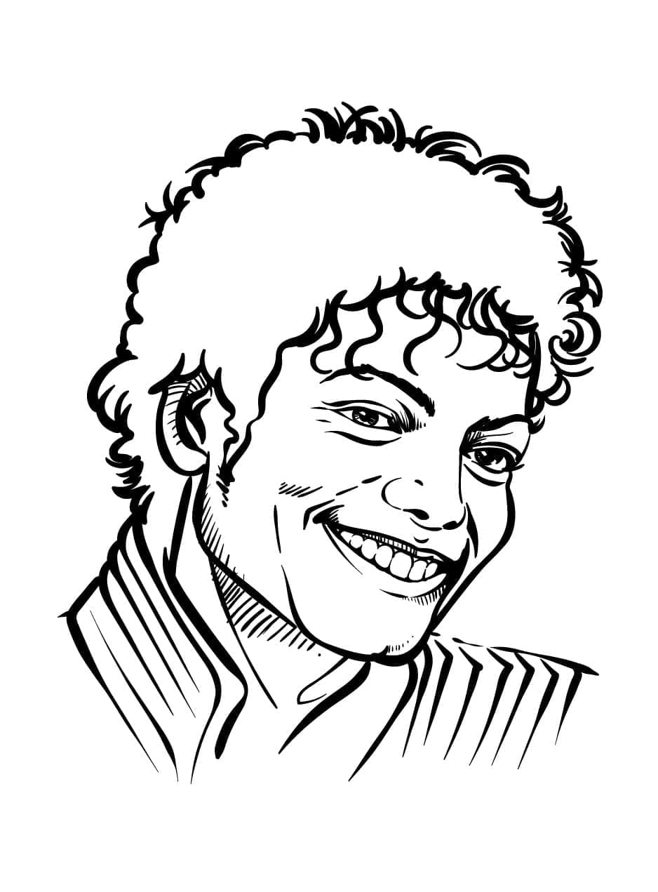 Heureux Michael Jackson coloring page