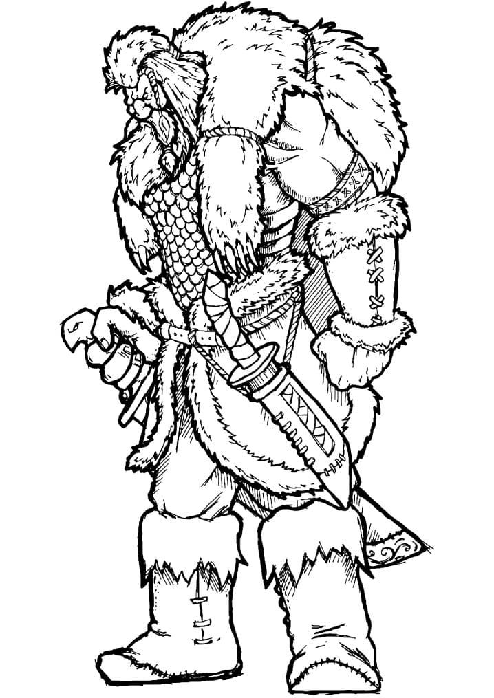 Homme Viking coloring page