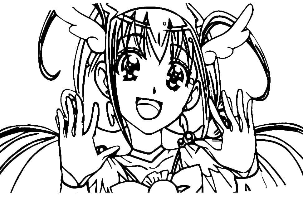 Hoshizora Miyuki de Glitter Force coloring page
