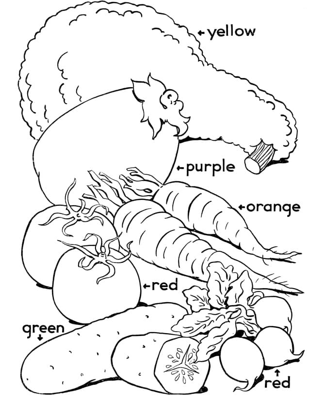 Coloriage Image de Légumes
