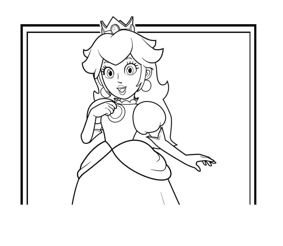 Coloriage Image de Princesse Peach