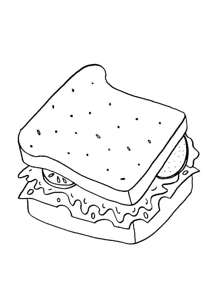 Coloriage Image de Sandwich