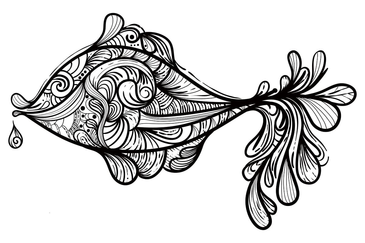 Incroyable Poisson d’Avril coloring page