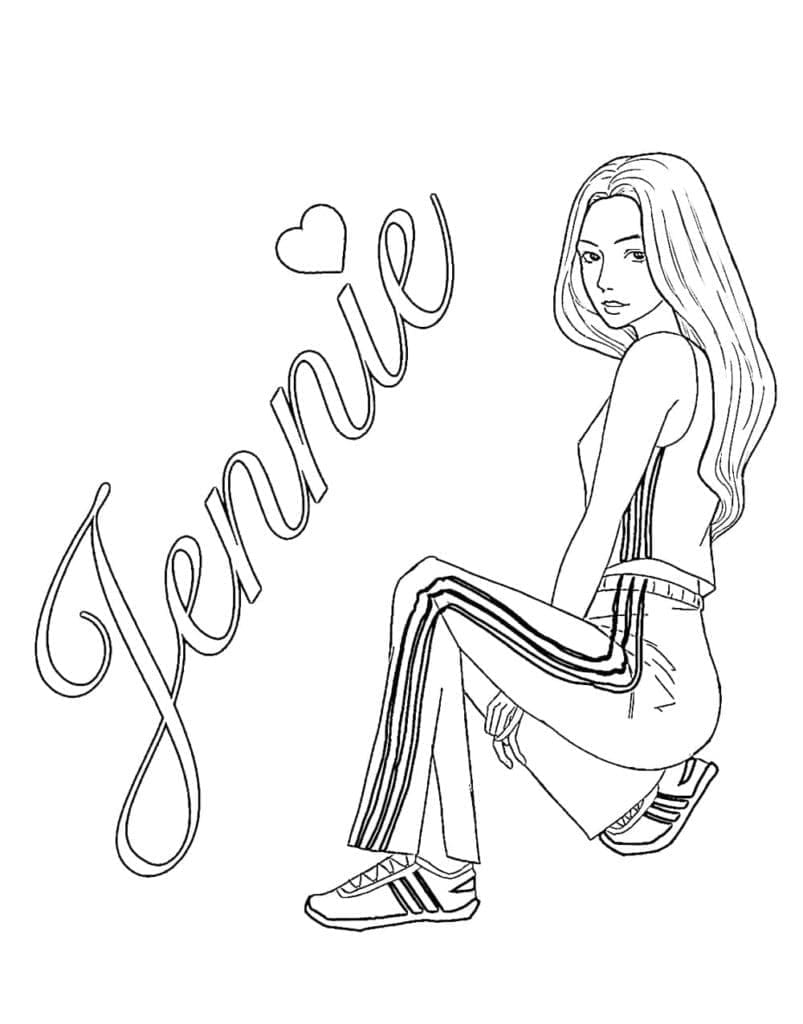 Jennie Blackpink coloring page
