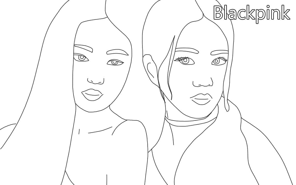 Jennie et Jisoo Blackpink coloring page