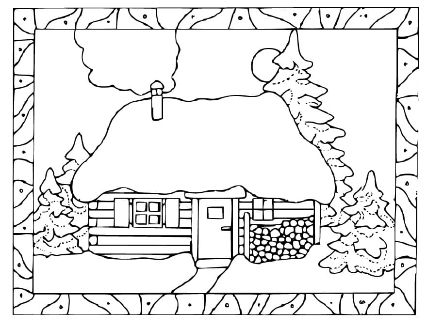 Joli Chalet coloring page