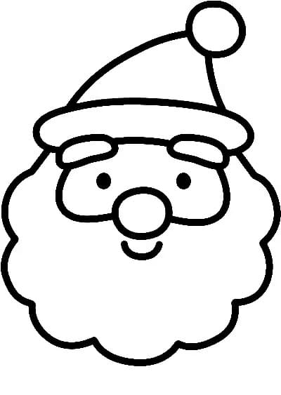 Joli Visage de Père Noël coloring page