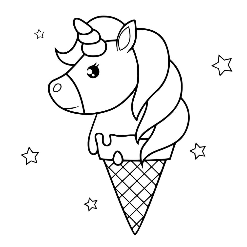 Jolie Glace Licorne coloring page