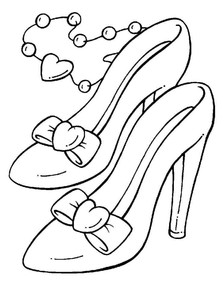 Jolies Chaussures à Talons Hauts coloring page