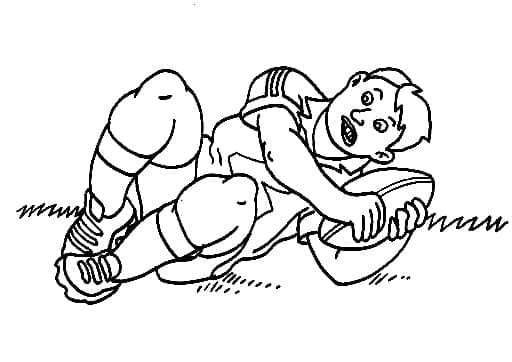 Jouer au Rugby coloring page