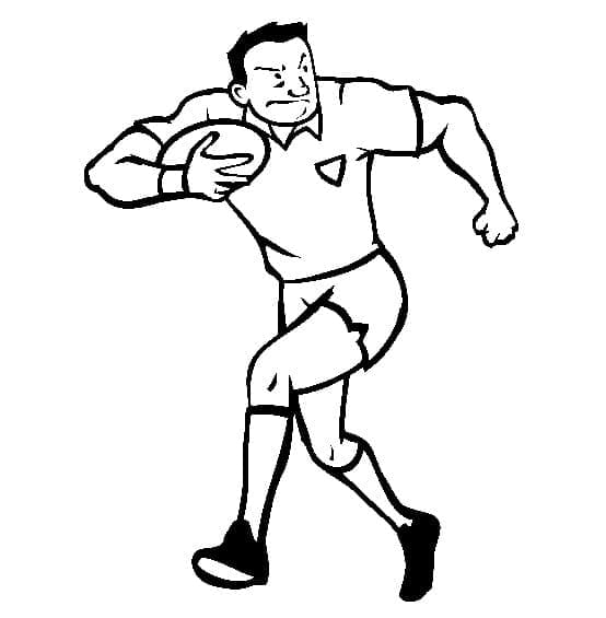 Joueur de Rugby coloring page