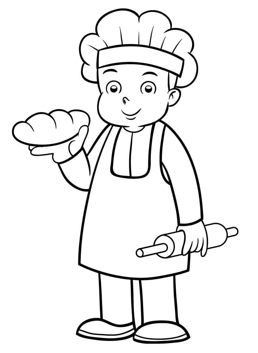 Joyeux Boulanger coloring page