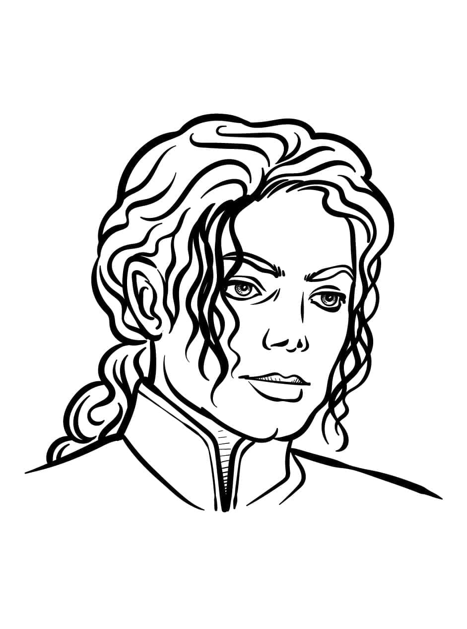 Joyeux Michael Jackson coloring page