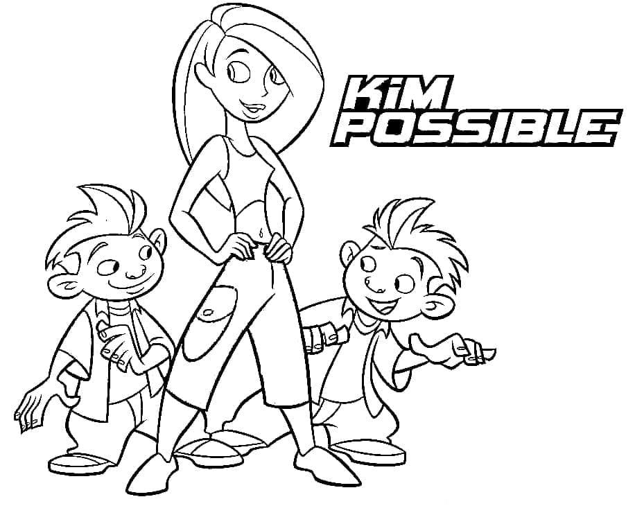 Kim Possible avec Jim et Tim coloring page