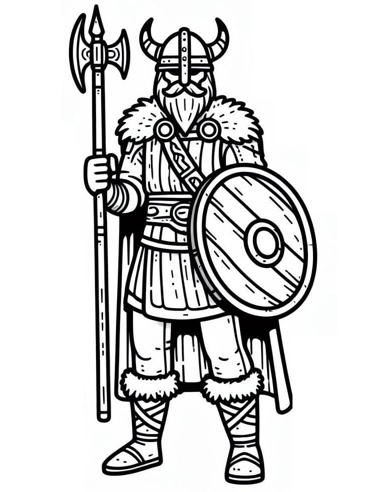 Le Guerrier Viking coloring page