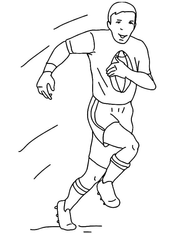 Le Joueur de Rugby coloring page
